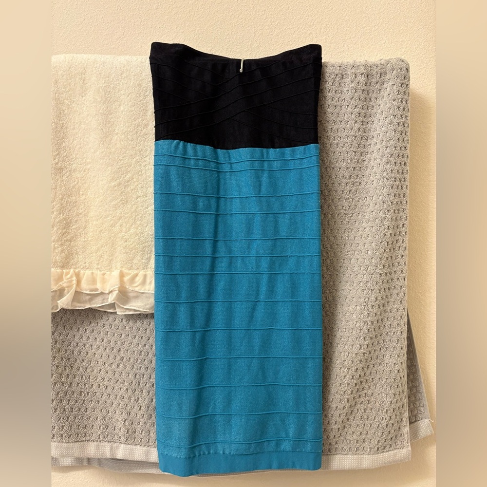 Bebe Black Textured Dress